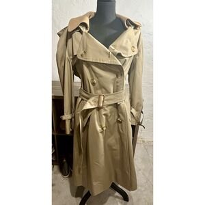 Men's Vintage Burberry Double-Breasted Trench 38 Short with 100% Wool Liner USA